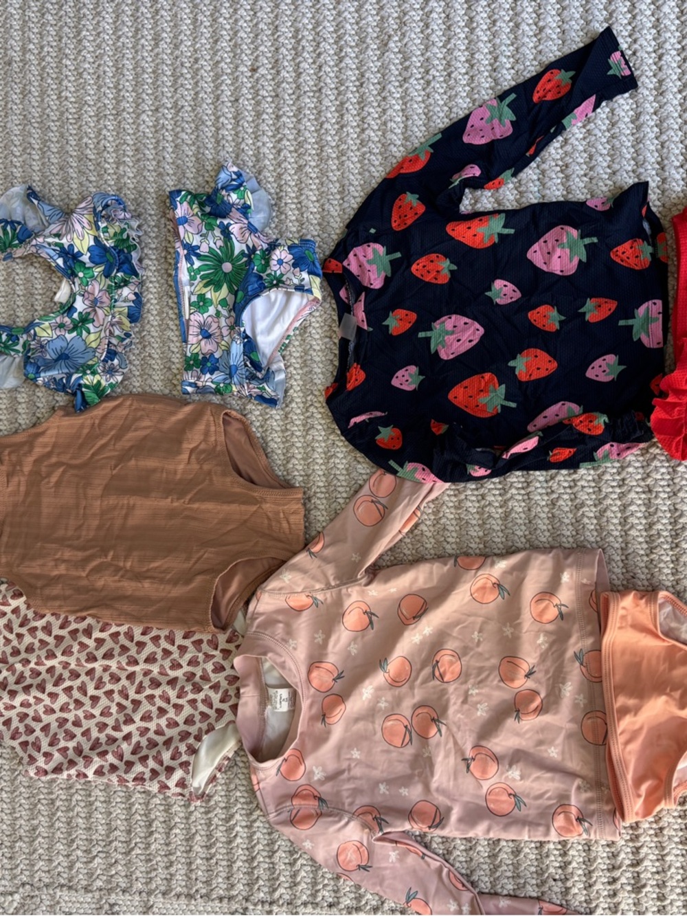 H&M Kids Swimwear Set - Navy, Pink, Red, Peach, Green, White